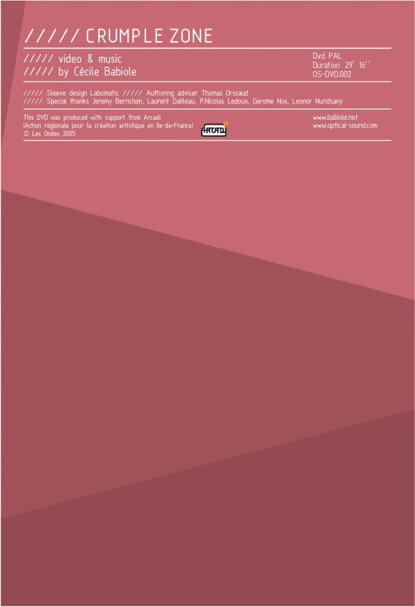 Cécile Babiole, Crumple Zone (DVD-OS.002) – Image 2