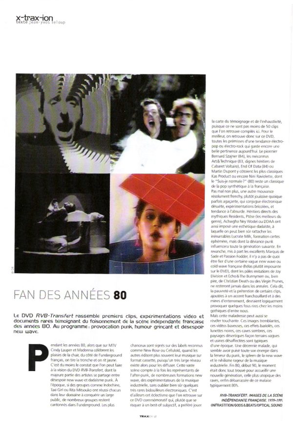 RVB~Transfert, Images de la scène indépendante Française 1979-1991 (FIN~OS-DVD.001) – Image 4